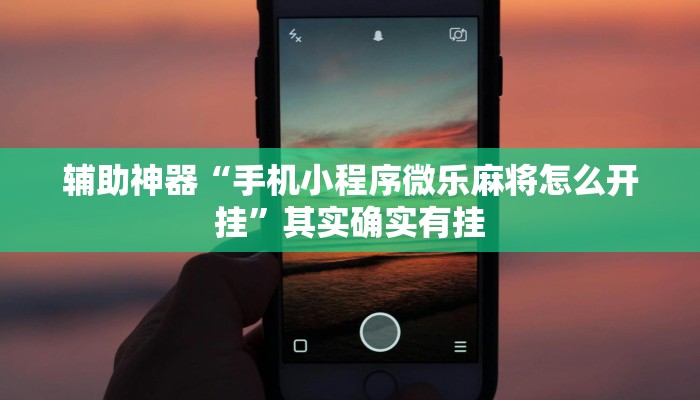 辅助神器“手机小程序微乐麻将怎么开挂”其实确实有挂
