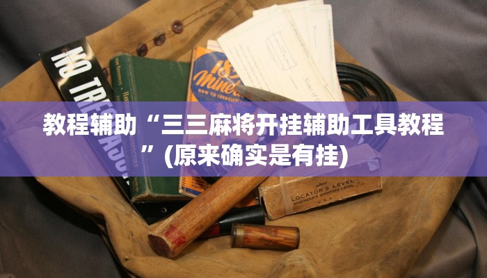 教程辅助“三三麻将开挂辅助工具教程”(原来确实是有挂)