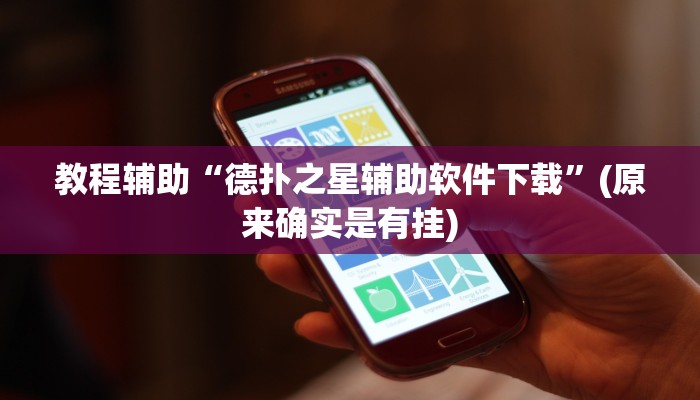 教程辅助“德扑之星辅助软件下载”(原来确实是有挂)