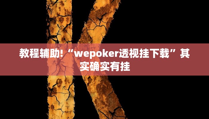 教程辅助!“wepoker透视挂下载”其实确实有挂