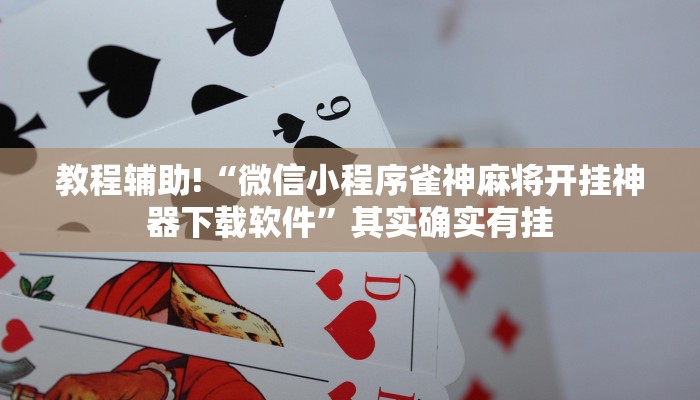 教程辅助!“微信小程序雀神麻将开挂神器下载软件”其实确实有挂