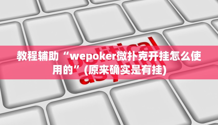教程辅助“Winner开挂神器”(原来确实是有挂)
