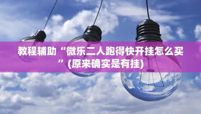 教程辅助“微乐二人跑得快开挂怎么买”(原来确实是有挂)