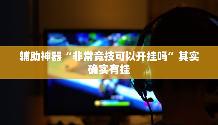 辅助神器“非常竞技可以开挂吗”其实确实有挂