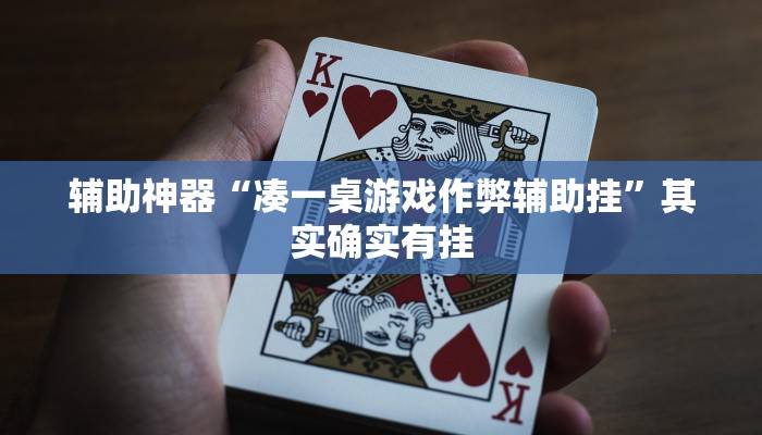 辅助神器“凑一桌游戏作弊辅助挂”其实确实有挂