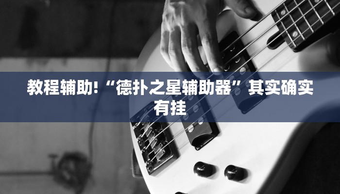 教程辅助!“德扑之星辅助器”其实确实有挂