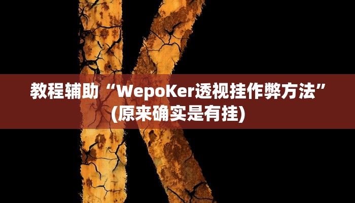 教程辅助“WepoKer透视挂作弊方法”(原来确实是有挂)