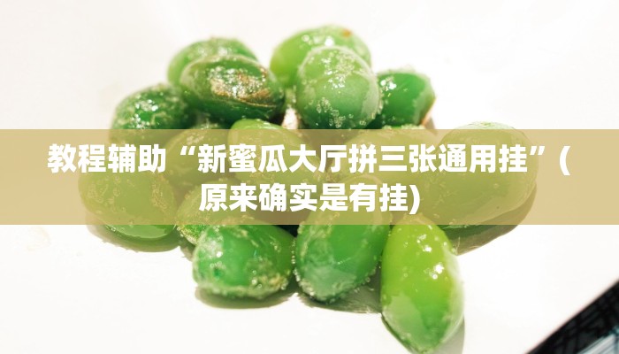 教程辅助“新蜜瓜大厅拼三张通用挂”(原来确实是有挂)