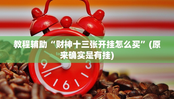 教程辅助“财神十三张开挂怎么买”(原来确实是有挂)