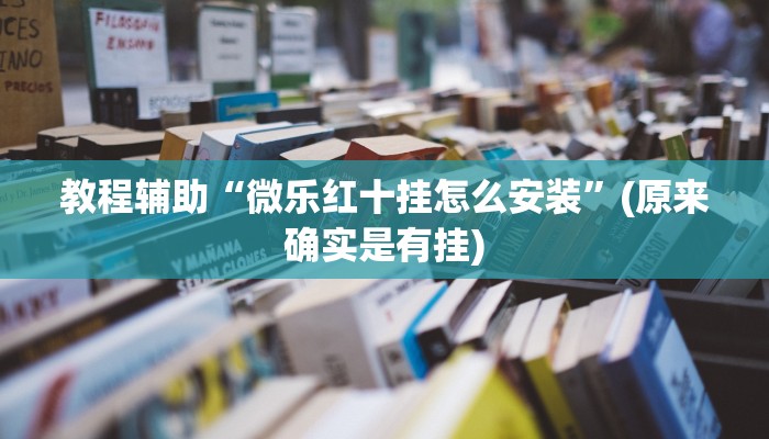 教程辅助“微乐红十挂怎么安装”(原来确实是有挂)