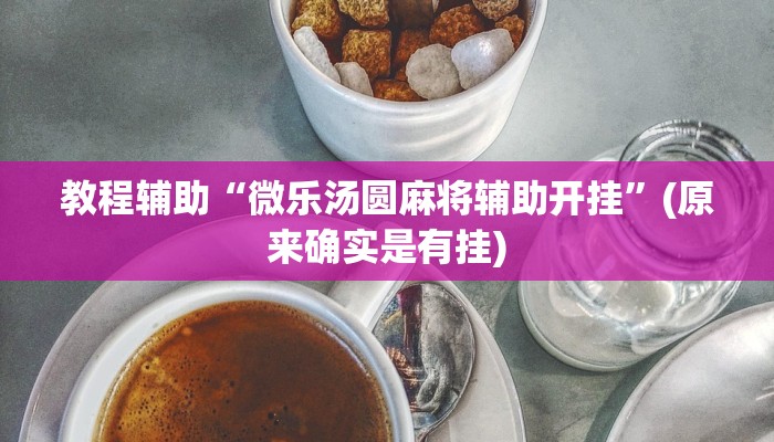 教程辅助“微乐汤圆麻将辅助开挂”(原来确实是有挂)