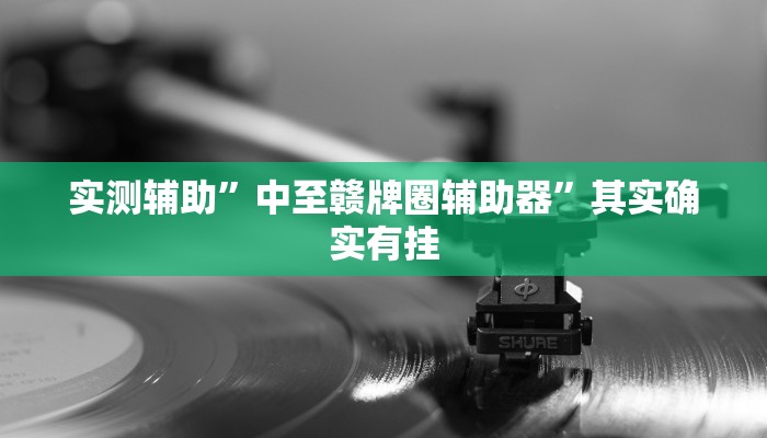 实测辅助”中至赣牌圈辅助器”其实确实有挂
