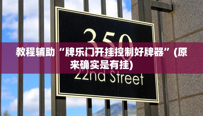 教程辅助“牌乐门开挂控制好牌器”(原来确实是有挂)