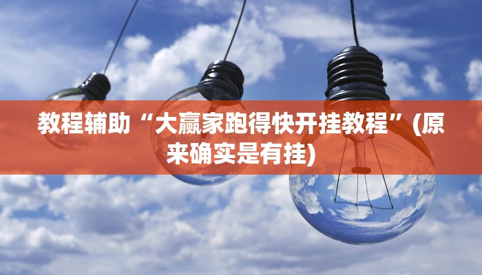 教程辅助“大赢家跑得快开挂教程”(原来确实是有挂)