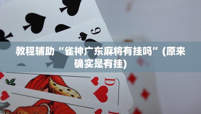 教程辅助“雀神广东麻将有挂吗”(原来确实是有挂)